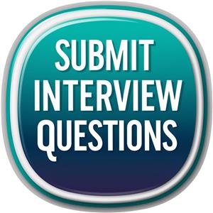 Web button with blue/green gradient background with rounded corners and white text that reads Submit Interview Questions